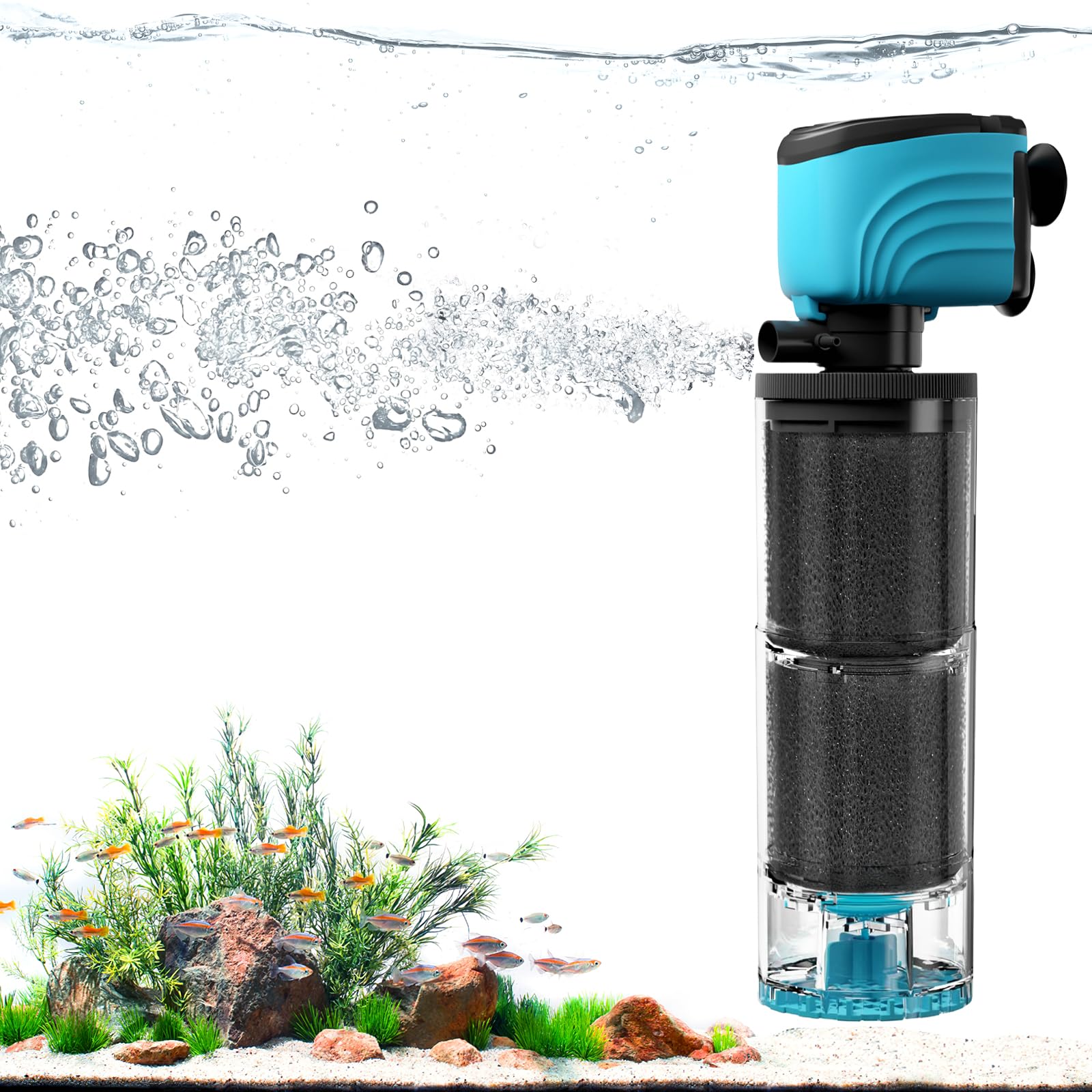 Aulofee 450GPH Aquarium Filter for 50-150 Gallon Tanks