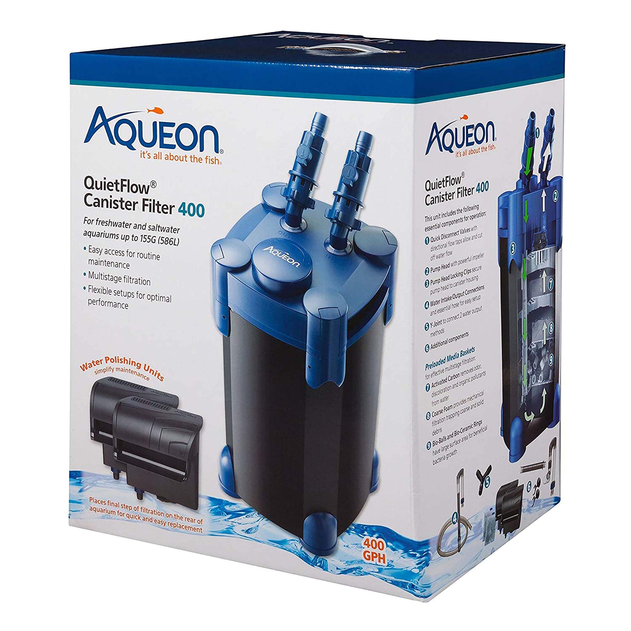 Review of Fluval 307 Canister Filter for Aquariums Up to 70 Gallons - Canister Filter For Large Aquarium With Remote Temperature Control