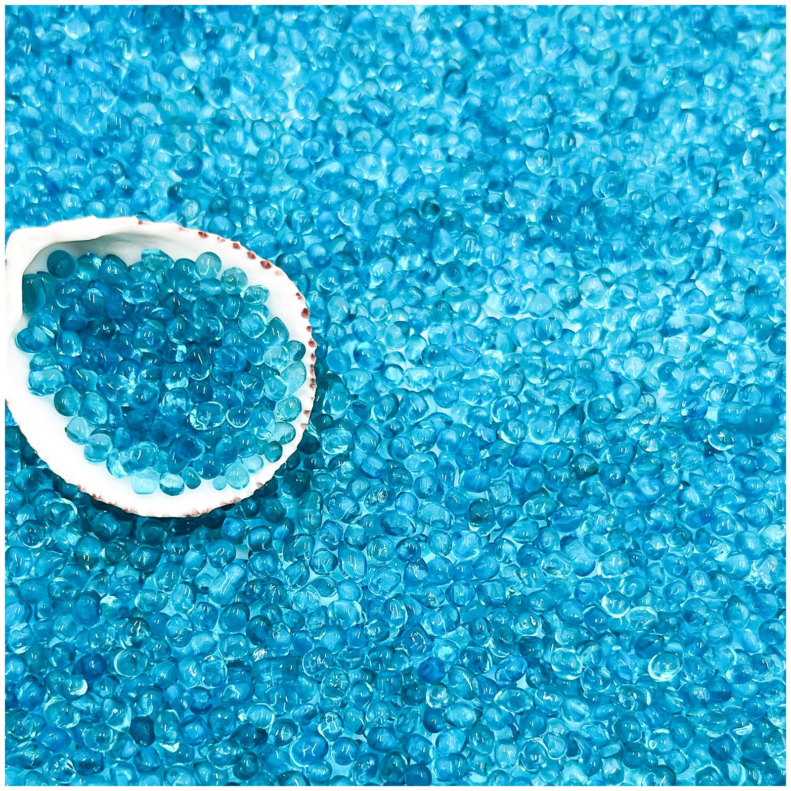 BXI Vibrant Blue Sea Glass Gravel for Aquariums and Decor