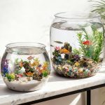 Cosblank 2 Pcs Clear Plastic Fish Bowl Set