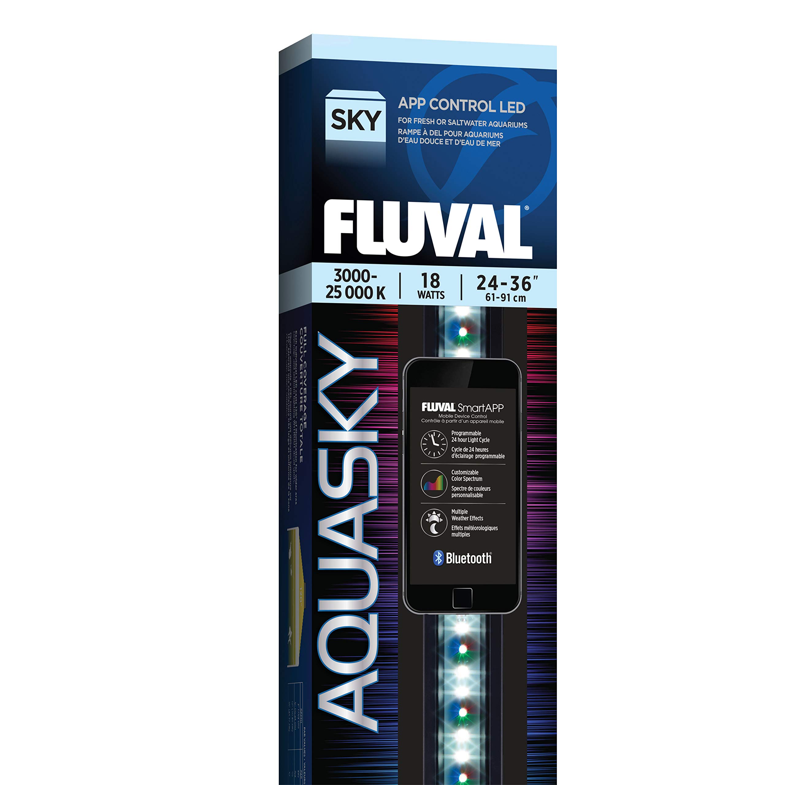 Fluval Aquasky 2.0 LED Aquarium Light - App-Controlled RGB
