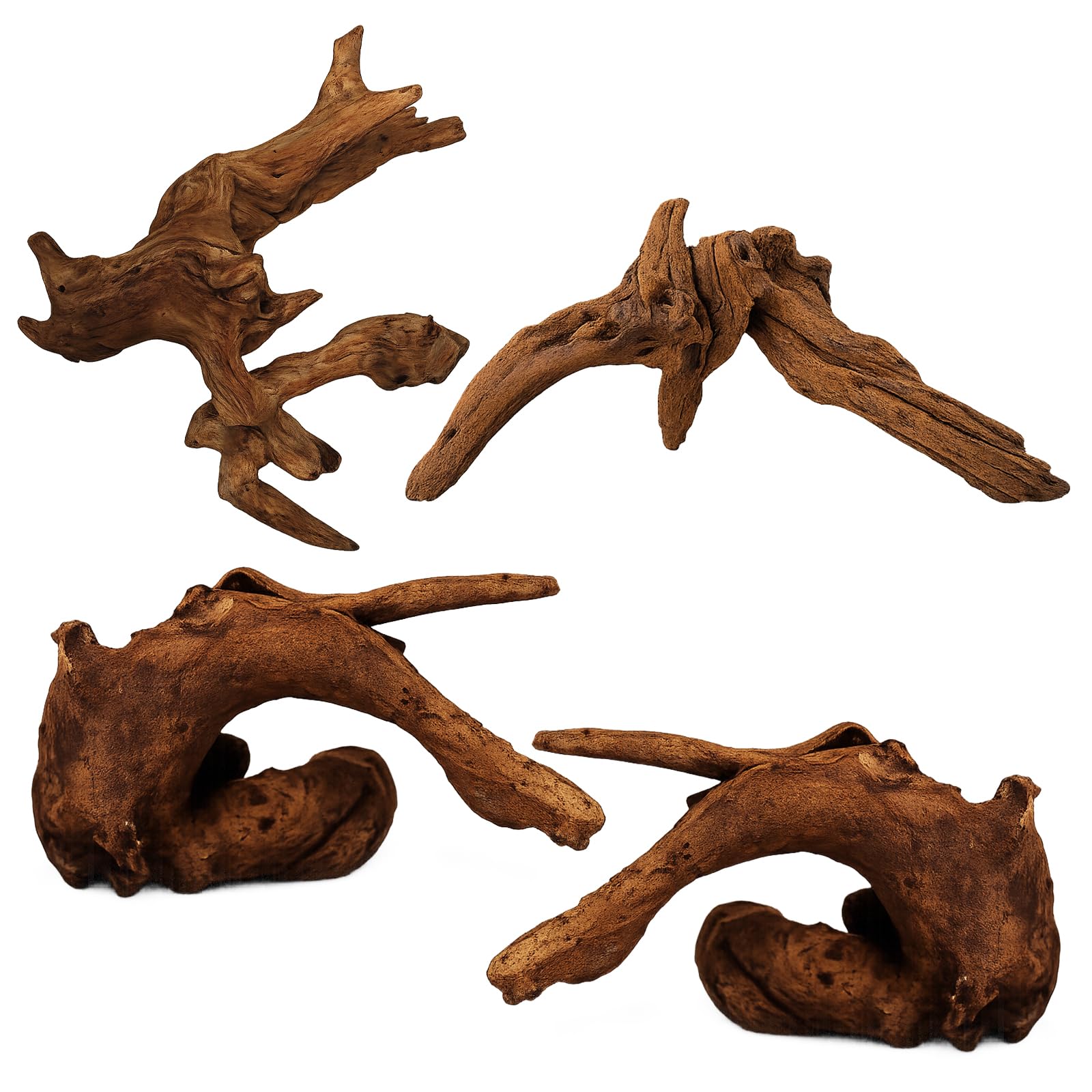 ZCXETP 4PCS Driftwood for Aquariums and Terrariums