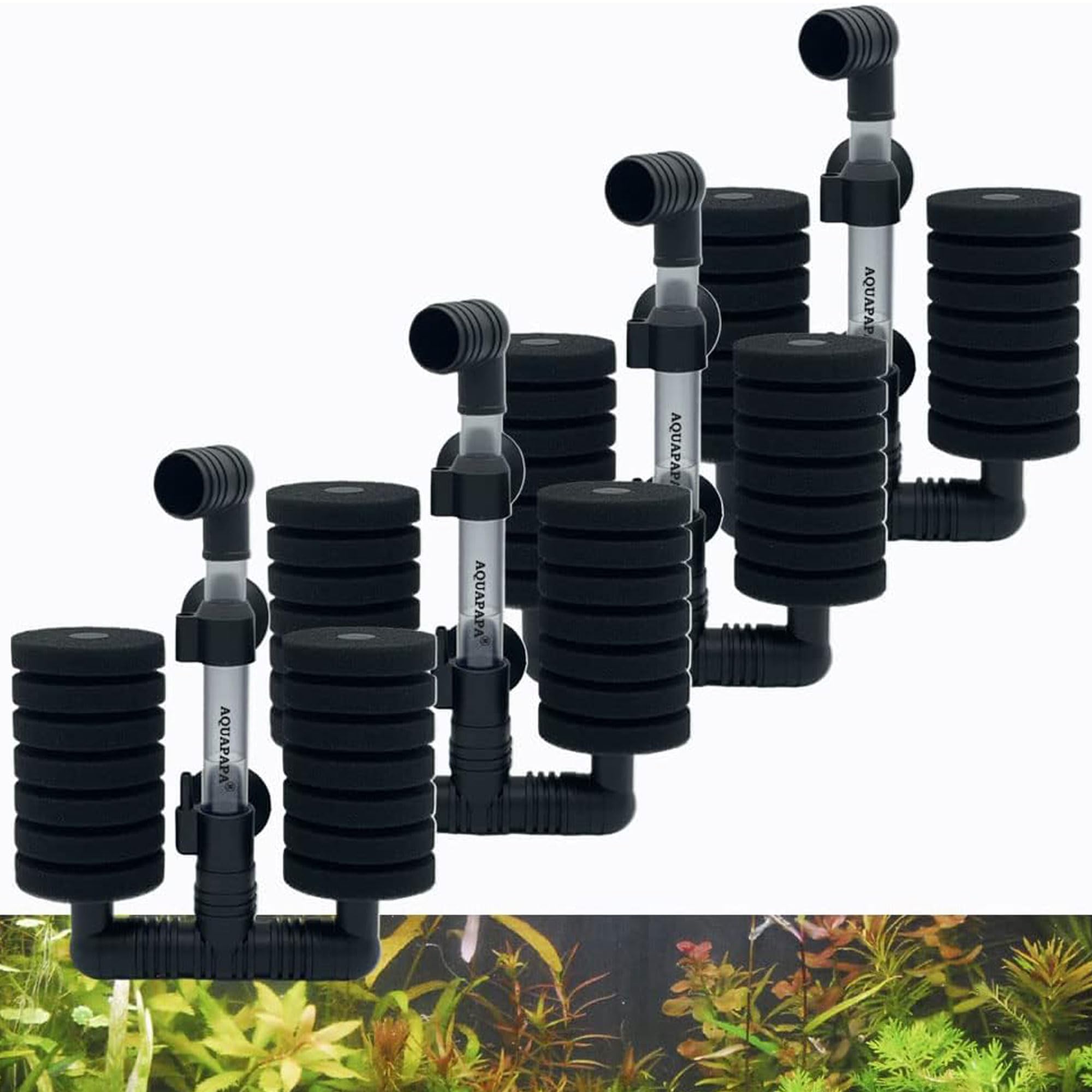 Aquapapa Dual Bio Sponge Filter 4-Pack for Betta Fry