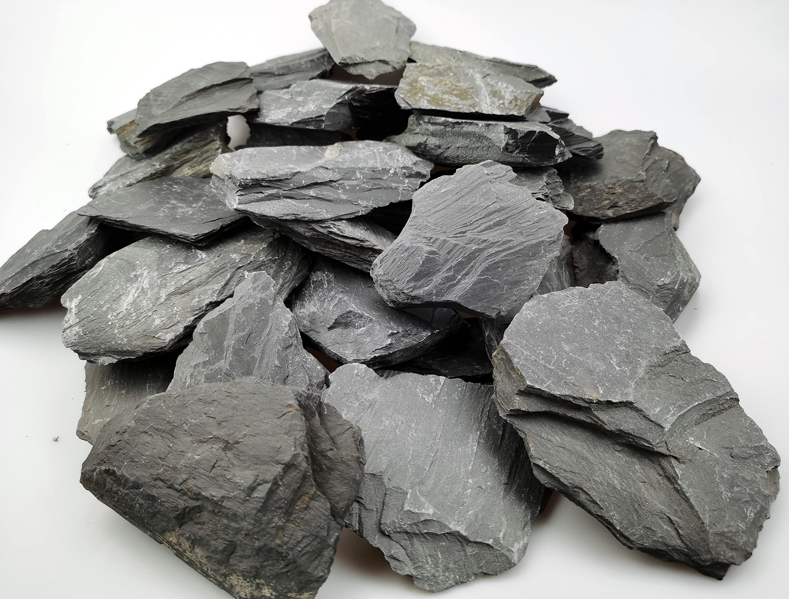 Voulosimi PH Neutral Slate Rocks for Aquariums and Landscaping