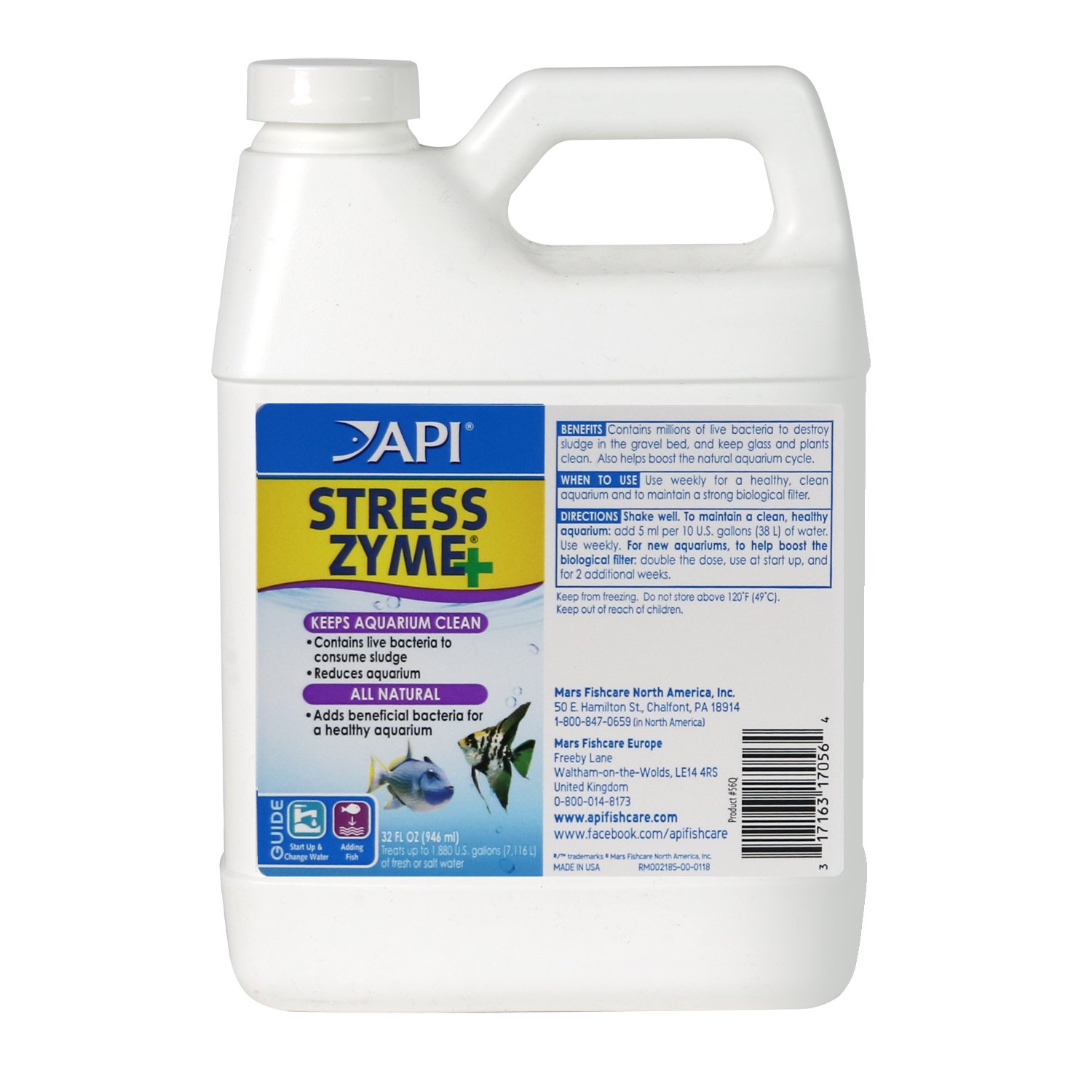 API STRESS ZYME Aquarium Water Cleaner, 8 oz Solution