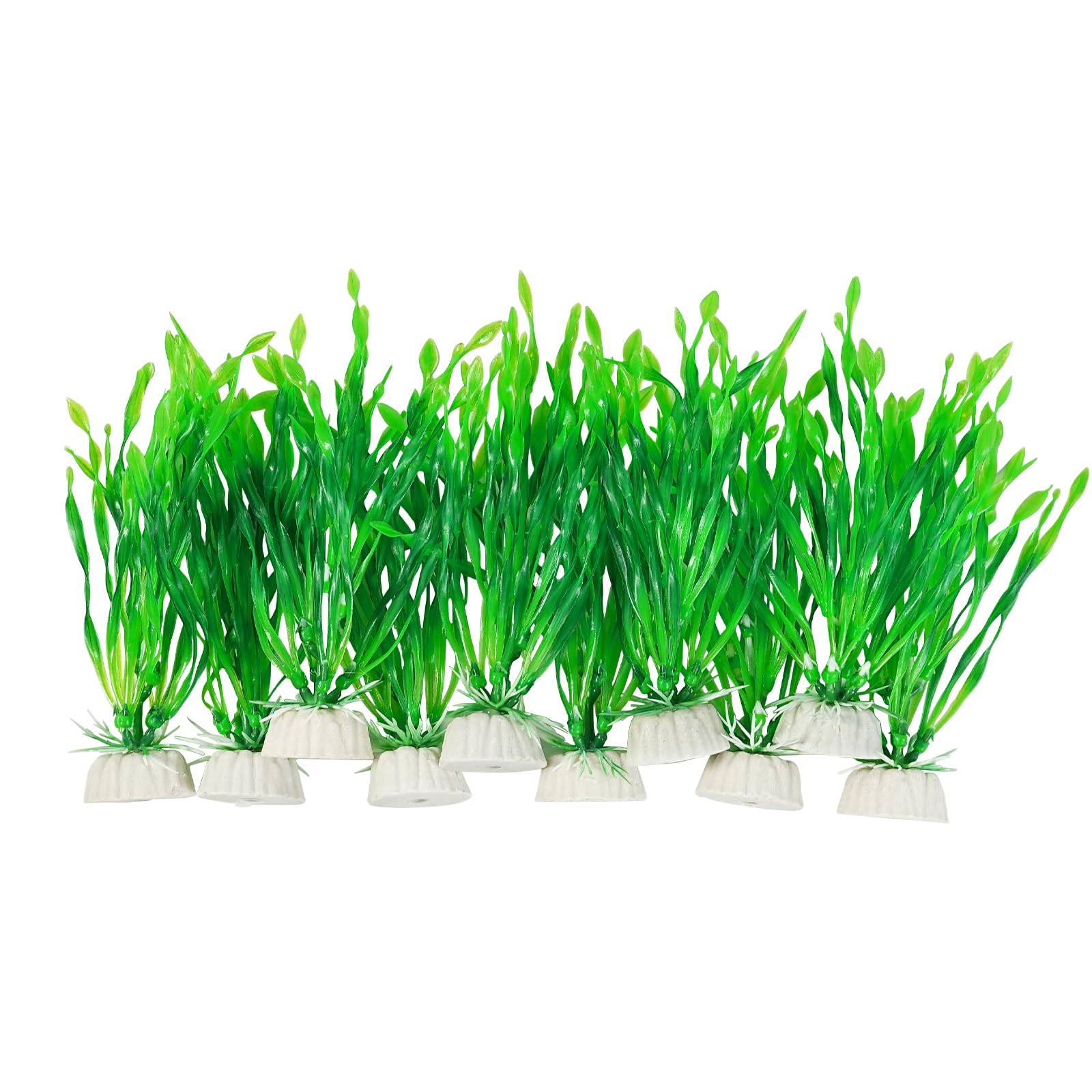 AQUANEAT 10-Pack 8-Inch Artificial Aquarium Plants Decorations