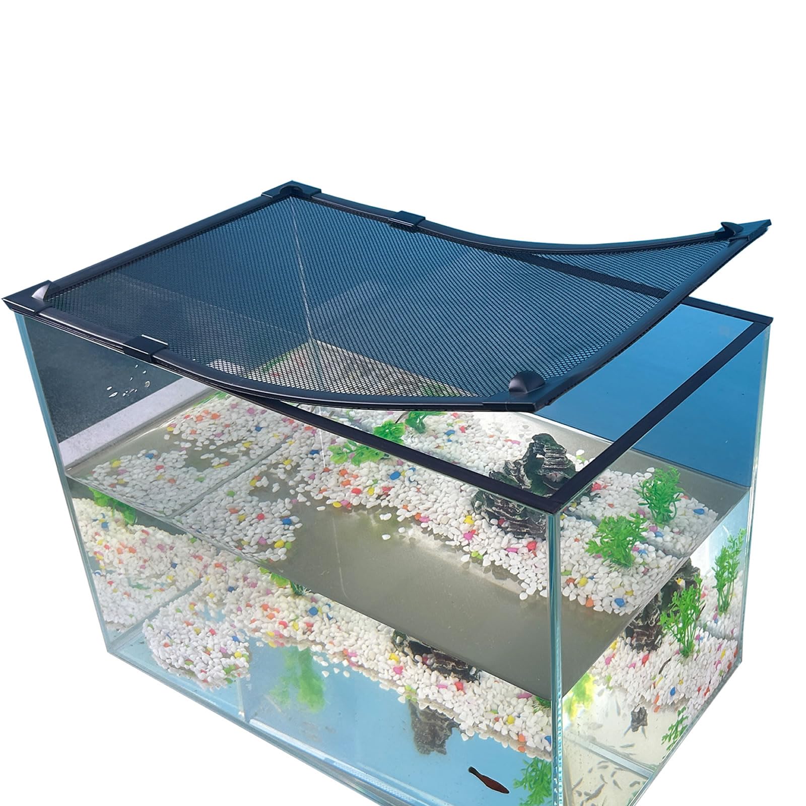 RODENET Magnetic Fish Tank Cover Net – Adjustable Mesh Lid