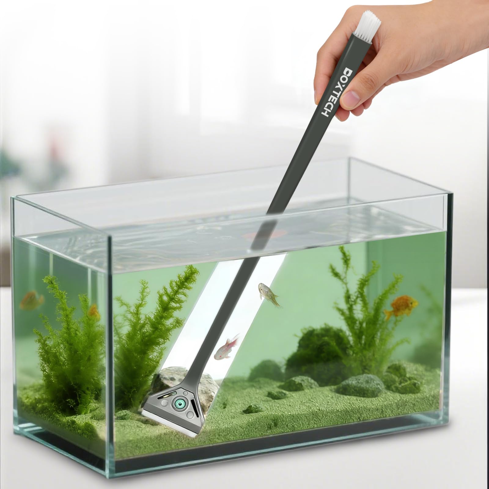 Boxtech 2-in-1 Aquarium Algae Scraper with Dual Head Design