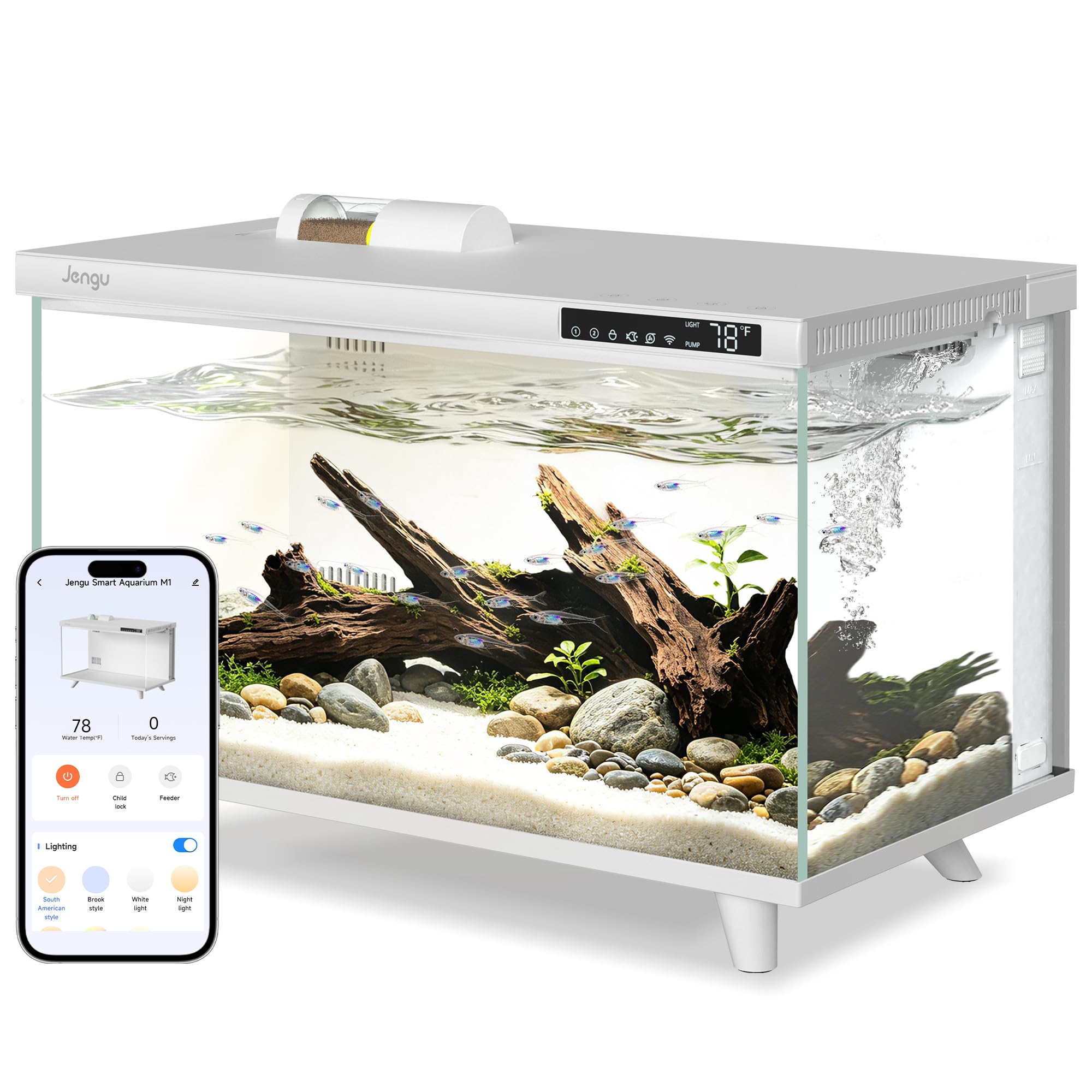 M1 Smart Aquarium Kit – App-Controlled Betta Fish Tank