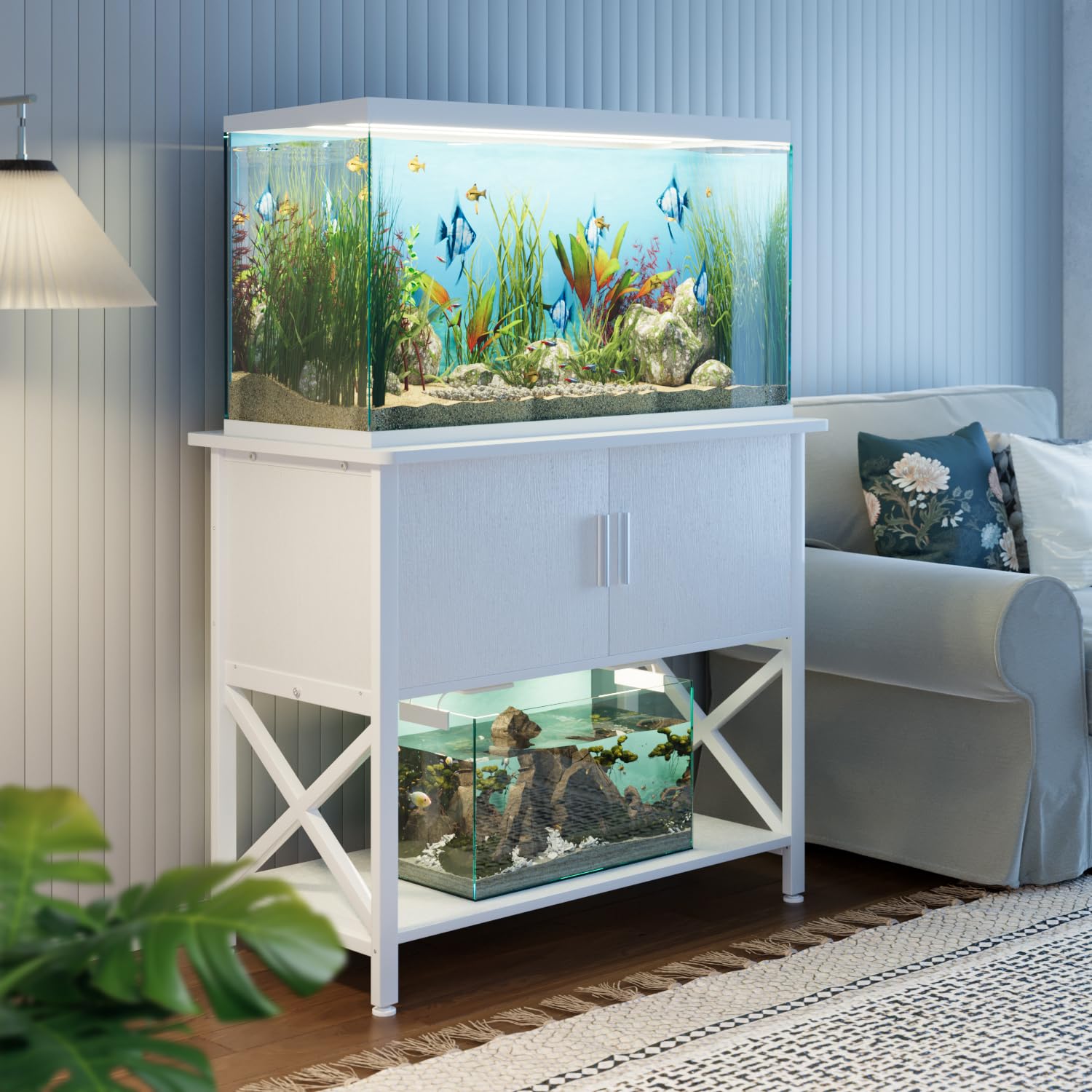 APPOLYN Aquarium Stand with Cabinet Storage for 40-50 Gal