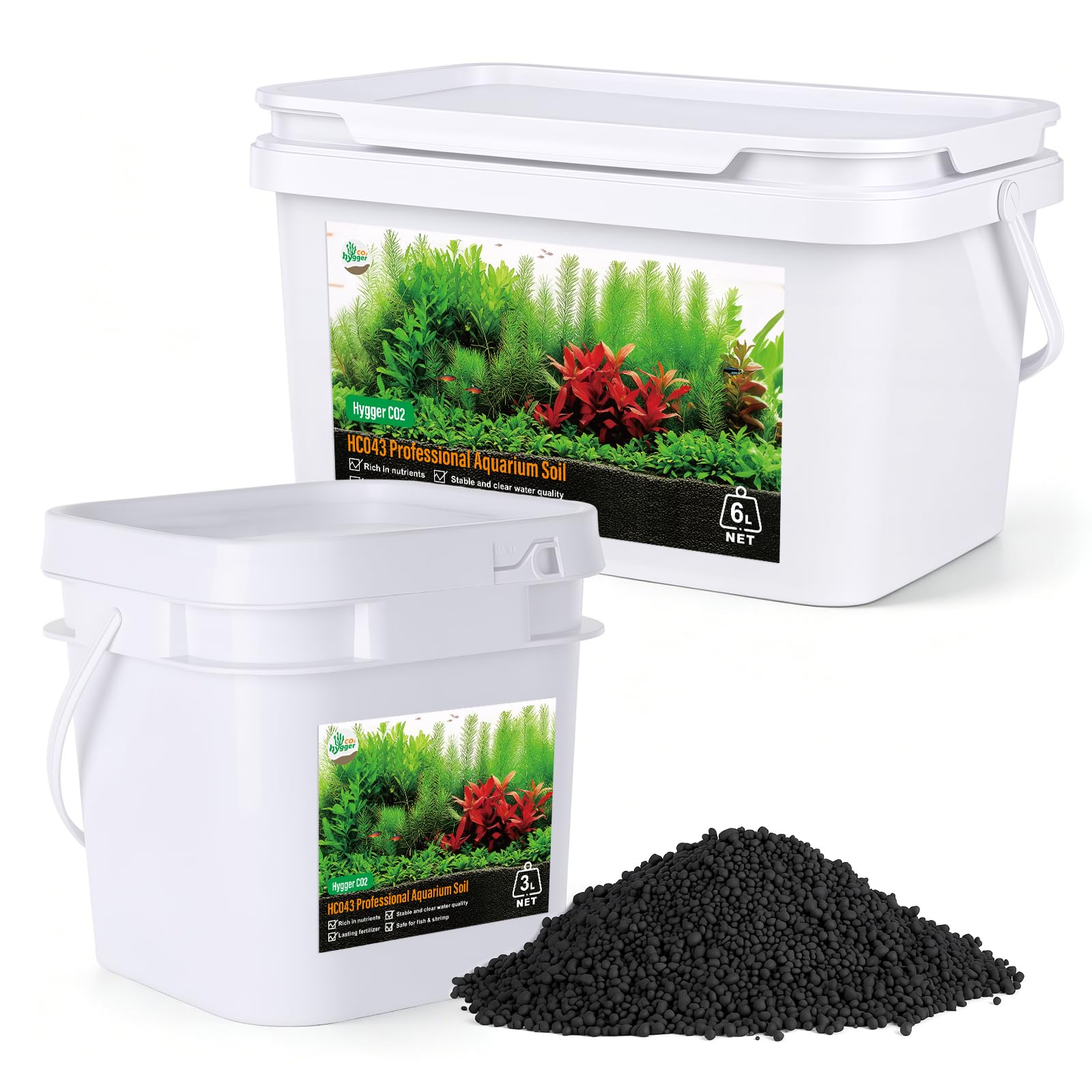 Hygger CO2 Premium Aquarium Soil, Nutrient-Rich, Safe for Aquatic Life