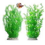 MUYG 23-Inch Artificial Green Aquarium Plants, 2PCS for Tanks