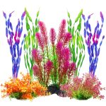 MyLifeUNIT Plastic Aquarium Plants, 7-Pack for Decorations