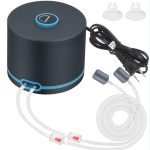 Quiet Aquarium Air Pump with Dual Outlets and Accessories