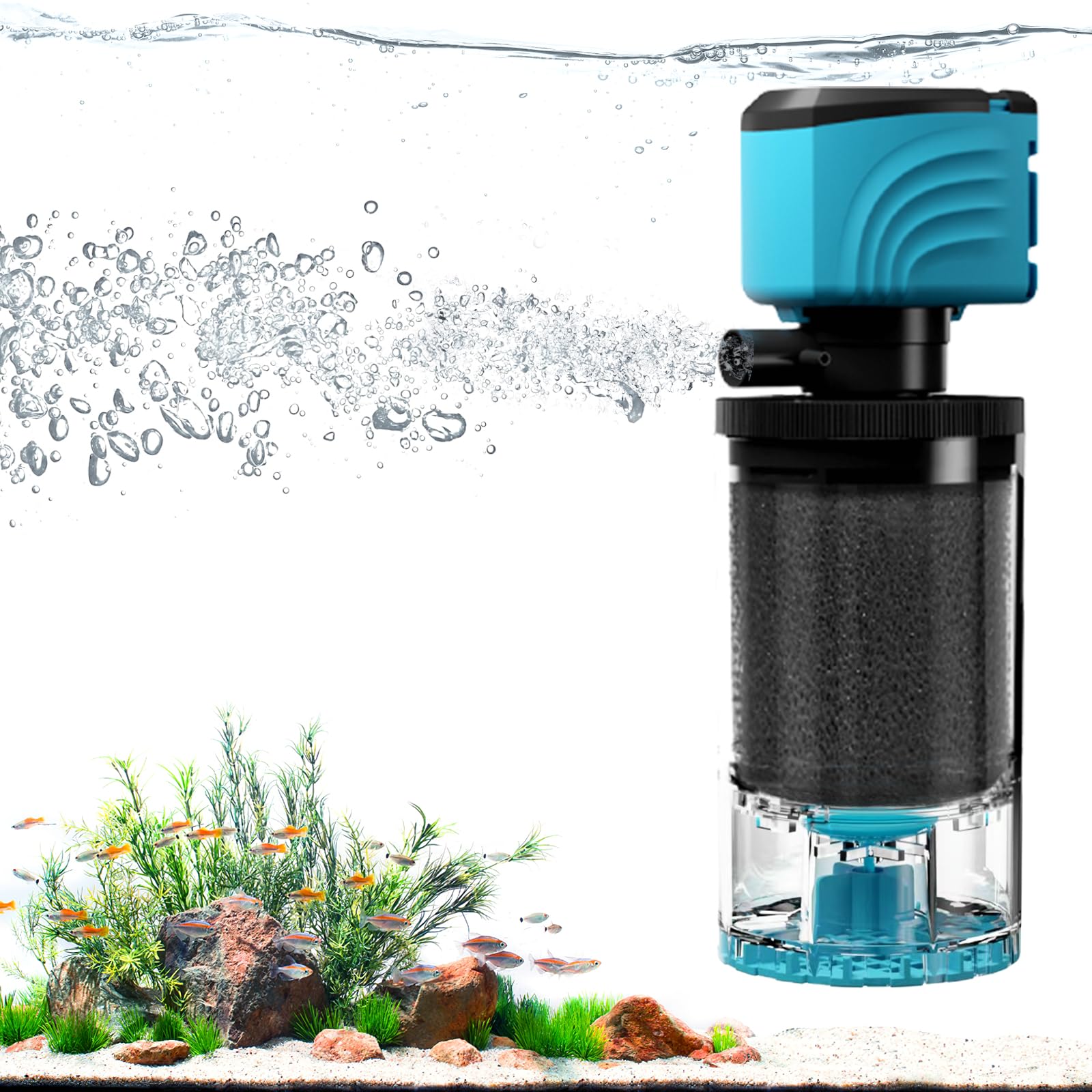 Aulofee 50-150 Gallon Submersible Aquarium Filter with Pump