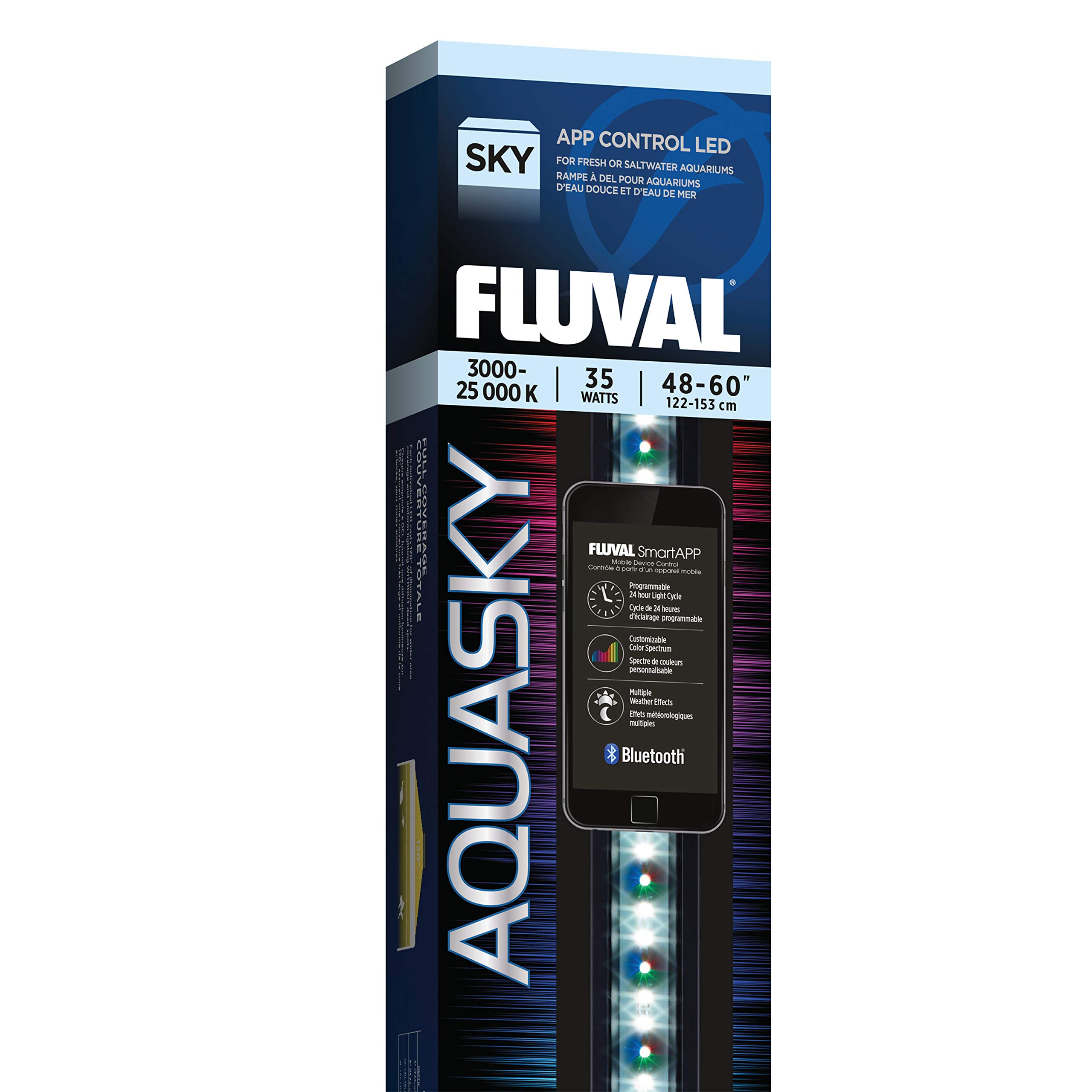 Fluval Aquasky 2.0: App-Controlled RGB LED Aquarium Light
