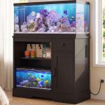 Heybly 20-29-37 Gal Fish Tank Stand with Power Outlets