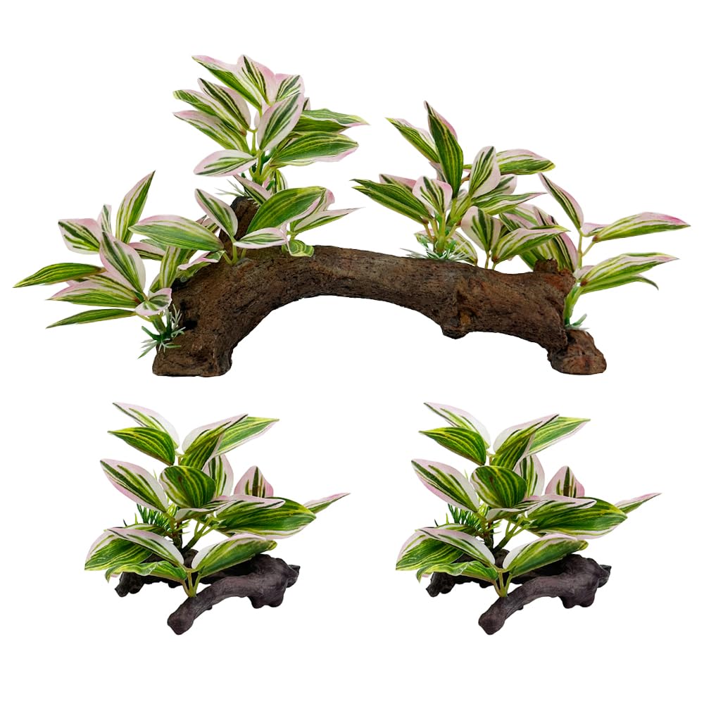 Smoothedo-Pets Betta Leaf Pad Hammock and Driftwood Set