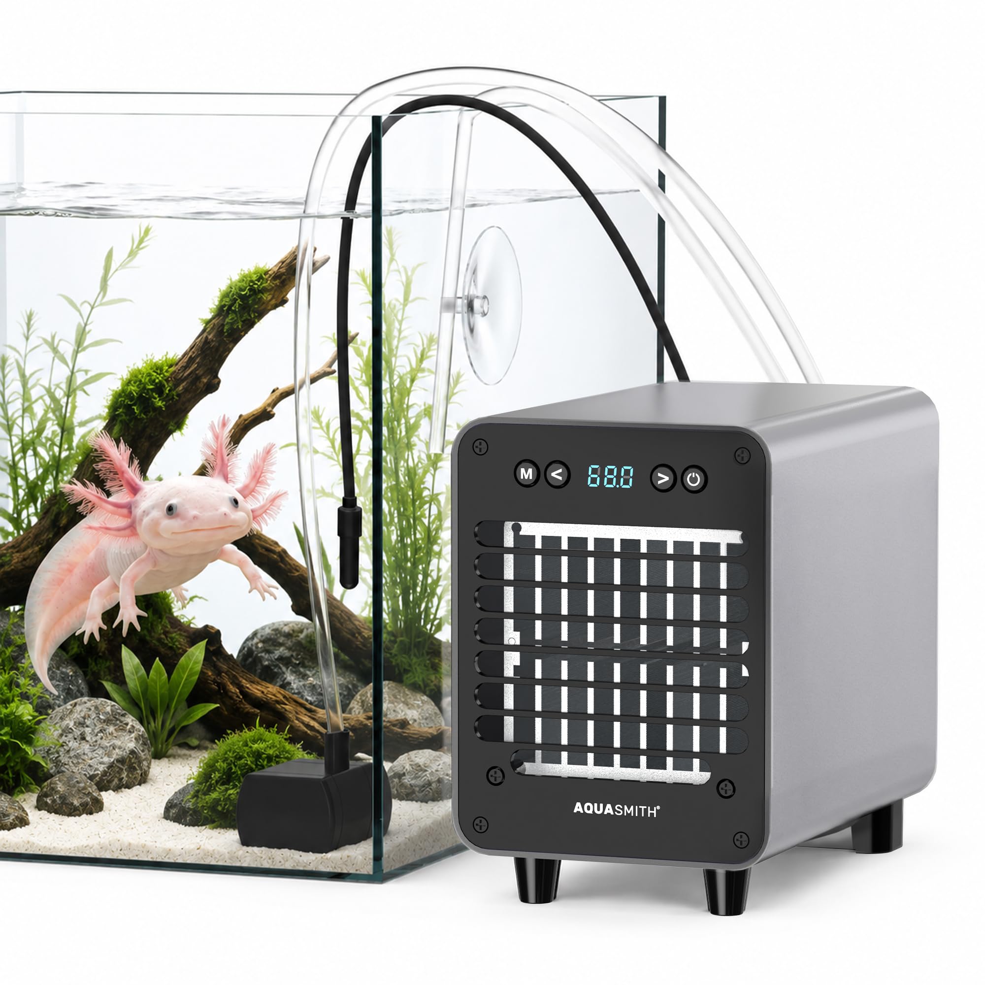 AQUASMITH 3-in-1 Mini Aquarium Chiller, Heater, and Thermostat