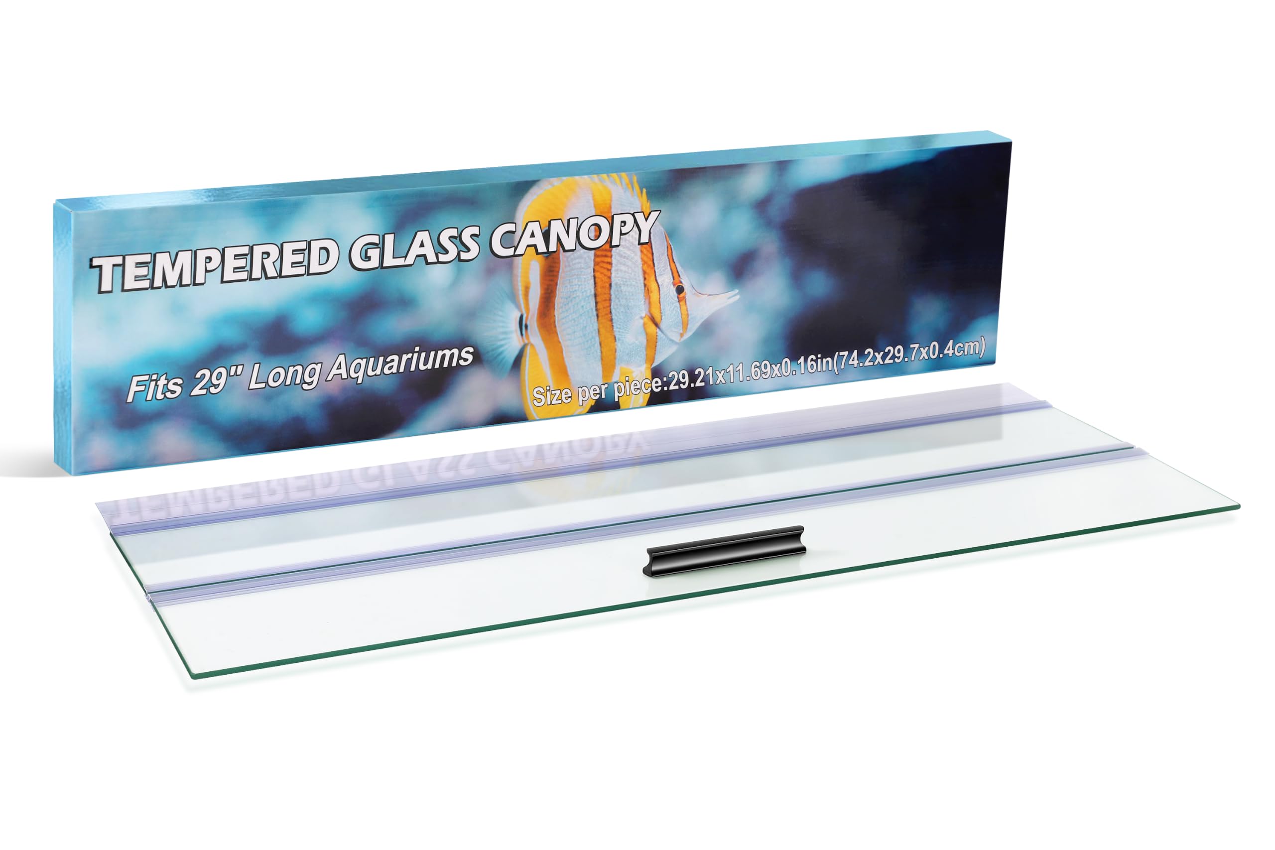 HeliumX Clear Tempered Glass Canopy for 55 Gallon Aquarium
