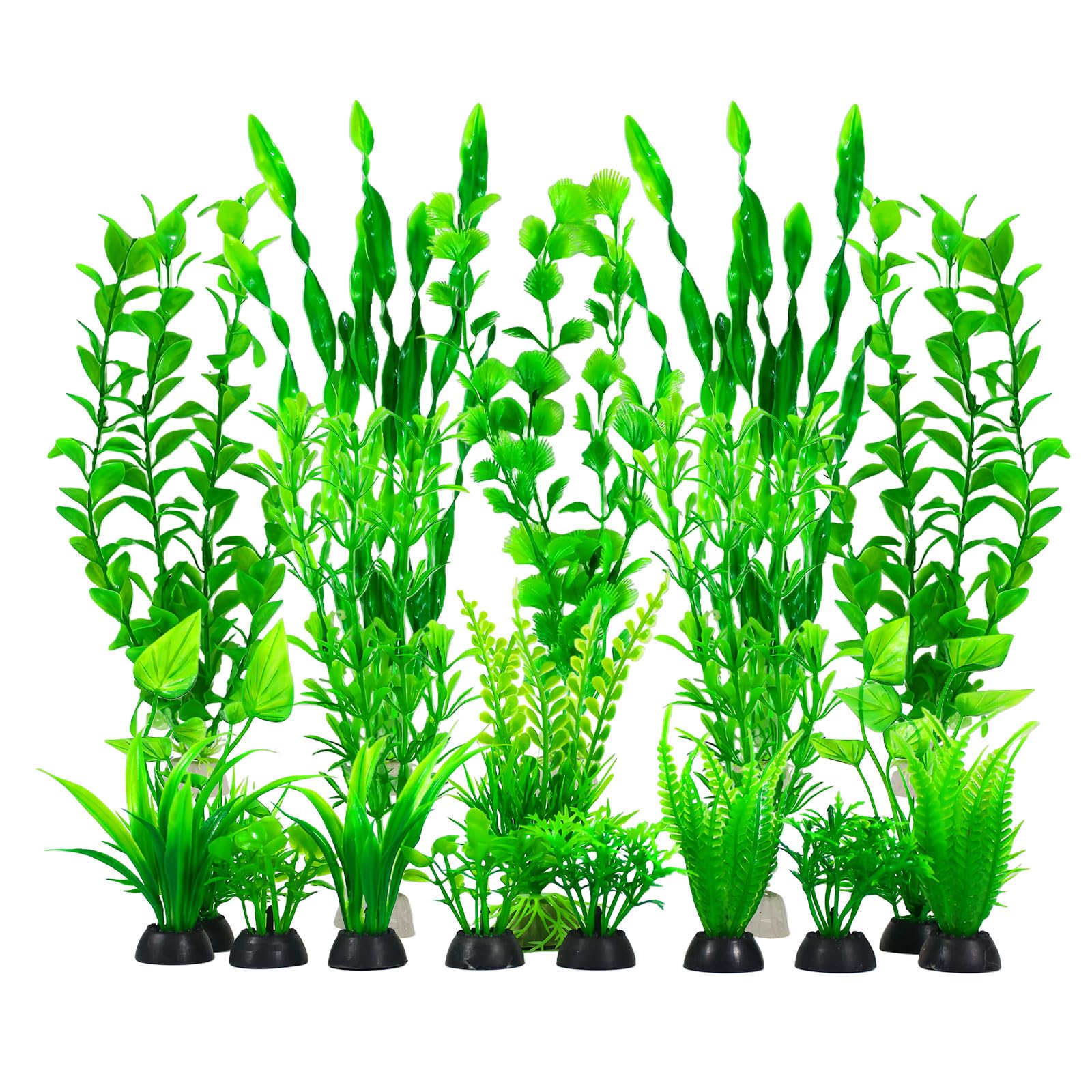 shwmygengin 18pcs Artificial Aquarium Plants for Fish Tanks