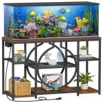 Snughome Heavy Duty Aquarium Stand with Charging Station and Shelves